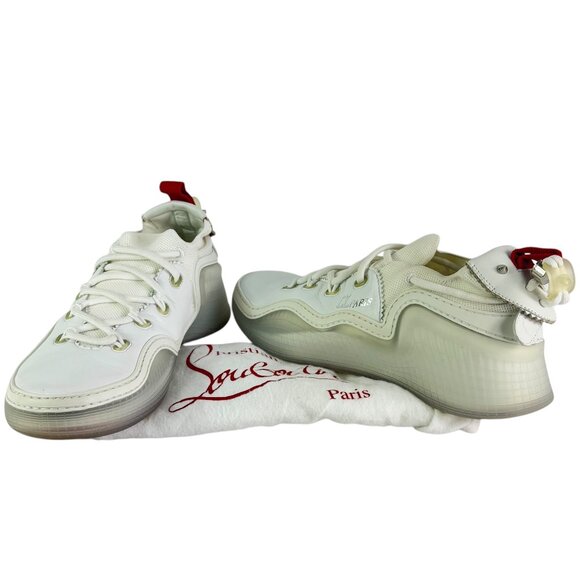 CHRISTIAN LOUBOUTIN White Leather Arpoador Men\'s Sneakers Made in Italy 41 - 8US main image 9